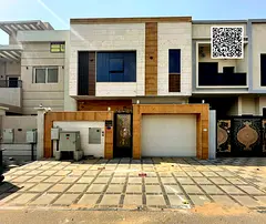 For rent: Modern villa, ground floor, first floor and roof, five master bedrooms, in Al Yasmin area