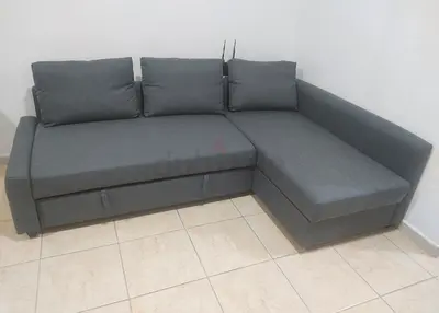 Ikea L Shape Sofa cum bed with big storage in L