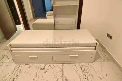 IKEA brimness daybed with 2 big storage drawers and 2 IKEA mattresses