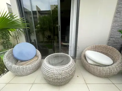 Selling Great Condition outdoor two Chairs with coffee table