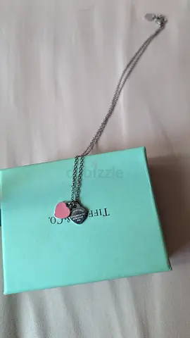 Tiffany-style Double Heart Pendant Necklace (Silver-tone)