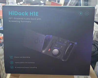 H1E: CHATGPT-4O DOCKING STATION WITH AI VOICE RECORDER, FREE APP, AUTO TRANSCRIBE, LIVE VOICEMARK, 2
