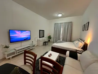 Fully Furnished studio with Balcony overlooking to Pool, close to Metro