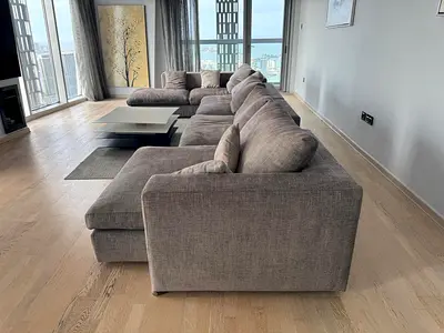 Saba Italian Ananta ushape feather filled sofa