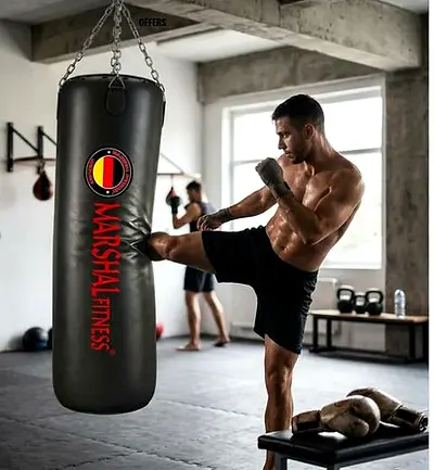 Marshal Fitness Heavy-Duty Punching Bag with Chain Hanger – PU Material MFSL-013