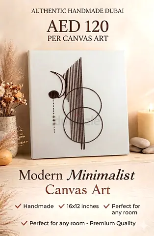 Modern Minimalist Canvas Art – Authentic  Handmade