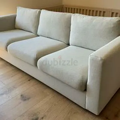 VIMLE Light grey three-seater fabric sofa in good condition