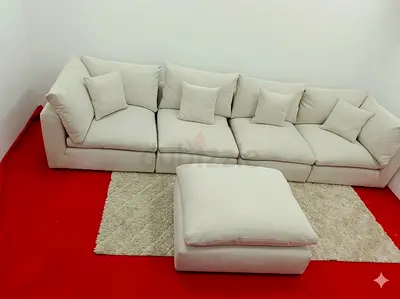 The One Brand modular 5 piece sofa with ottoman