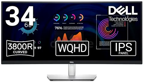 Dell 34 Curved Ultrawide Monitor - WQHD IPS (3800R)