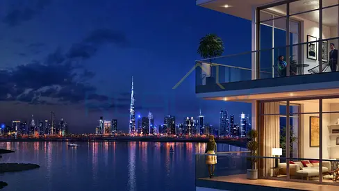 Water View | Burj Khalifa skyline | Corner Unit