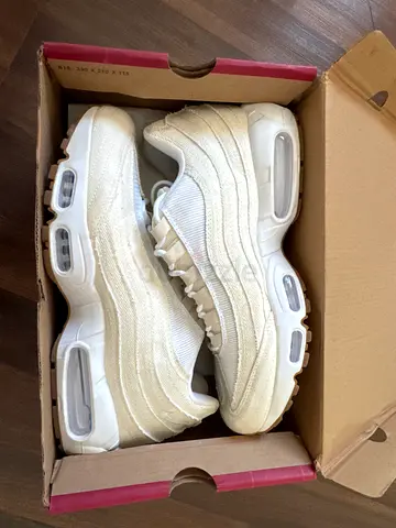 New cream and  White Nike Air Max 95 Sneakers - Size 44, new