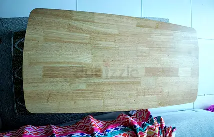 Solid Wood Coffee Table — Light Oak Finish, Good Condition