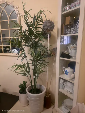 Tall and Very Large Artificial Palm Plant in Decorative Pot