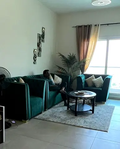 Green Velvet 3-Seater Sofa Set with Accent Chair and Coffee Table