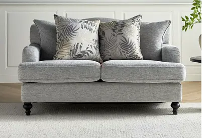 Comfortable 2-Seater Grey Fabric Sofa (Like New)
