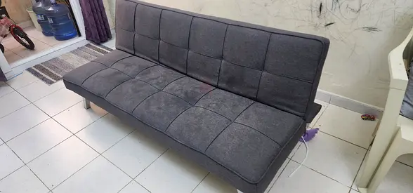 Gray Foldable Sofa Bed / Futon - Good Used Condition