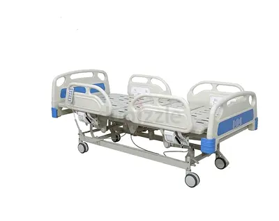 NEOSHINE 5 Function Electric Hospital Bed with Mattress and Wheels