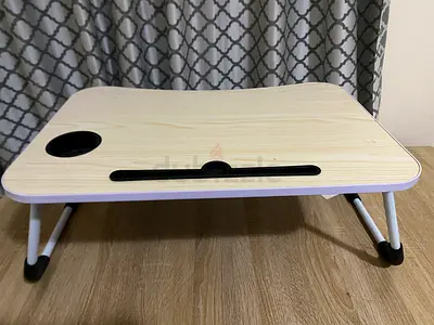 Portable Folding Laptop Table/Bed Tray with Cup Holder