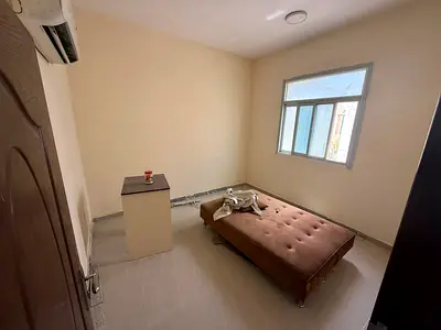 One bedroom and living room, fully lit apartment, prime location close to all services, easy access to Dubai and Sharjah roads.