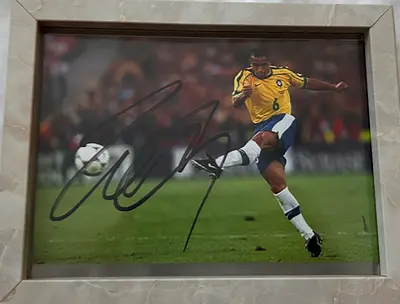 Signed Roberto Carlos Photo
