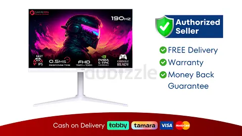 Gameon 27 inch Arctic Pro Series Gaming Monitor - 190Hz, GOA27FHD190IPS Brand New | 1 Year Warranty