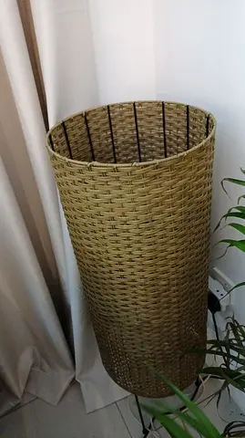 Tall Woven Rattan Floor Lamp