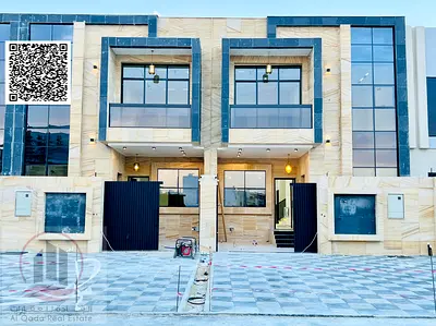 For sale, a villa in Ajman Al Helio, 5 master rooms, a Majles room, a hall, and a maid’s room, freehold for all nationalities,