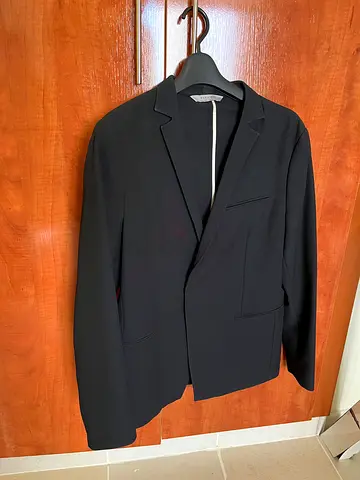 ZARA MAN Black Linen Knitted Blazer - Smart Classic Luxury Light Tailored Jacket