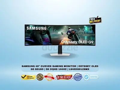 Samsung 49 Curved Gaming Monitor | Odyssey OLED G9 G91SD | 5K DQHD 144Hz | LS49DG912SMX