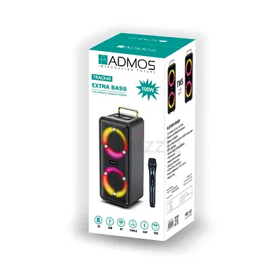 Admos Track40 1000W Portable Bluetooth Speaker with Mic (Boxed)