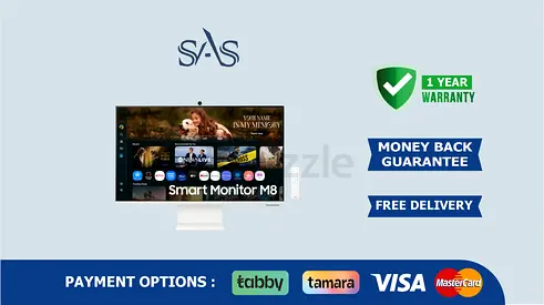 Samsung 32 Inch Smart Monitor M8 | New - Free Delivery | Warranty 4K Vision AI LS32FM801UM
