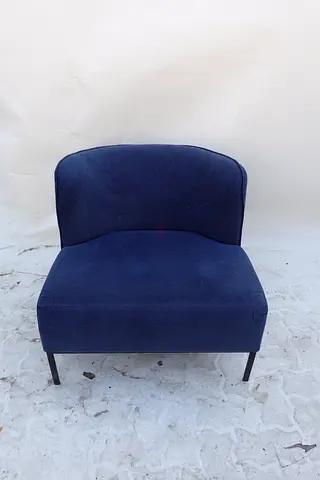 (51) Navy Blue Slipper Chair