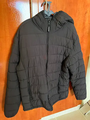 Pull And Bear Black Lightweight Puffer Winter Jacket