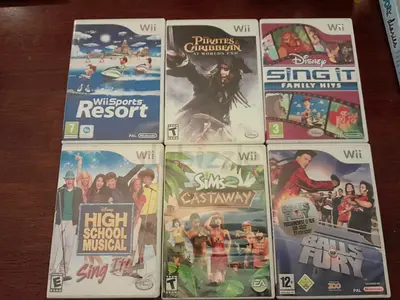 Collection of 6 Nintendo Wii, 6 X-box 360 and 7 PS3 games – Family  Adventure Titles