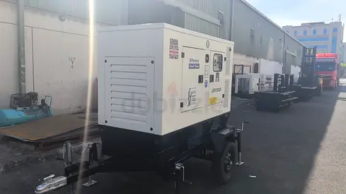 Portable Diesel Generator on Trailer — Good Working Condition