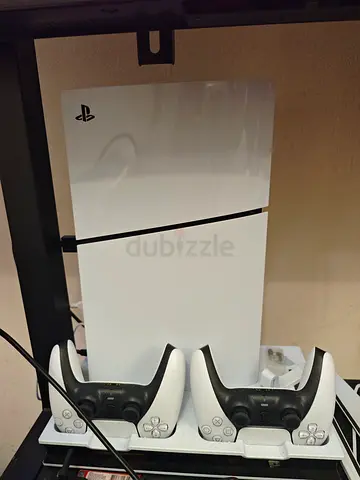 PlayStation 5 Console with 2 DualSense Controllers and Charging Dock - White