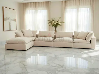 Marina Home Luscious Feather Filled Sofa Beige Excellent condition