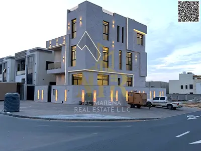 Luxury villa for sale in Al-Haliu, large area with a roof terrace, price includes registration and ownership fees.