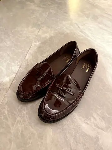 Womens Burgundy Loafers
