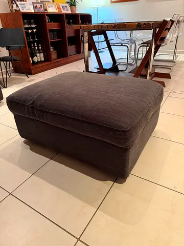 IKEA KIVIK Gray Upholstered Ottoman / Footstool - Good Condition