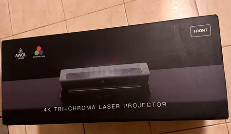 AWOL VISION LTV-3000 Pro 4K 3D Ultra Short Throw Triple Laser Projector, 3000 Lumen