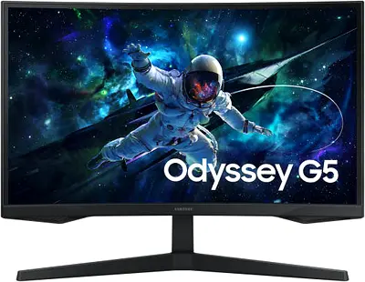 Samsung ODyssey G5 27 Inch Curved 165Hz QHD 2560x1440 1ms AMD FreeSync Gaming Monitor