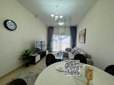 Furnished two-bedroom apartment for monthly rent in Ajman – Al Jurf 2 (Al Yasmin Towers) A great opportunity to live in a spacious and comfortable ap