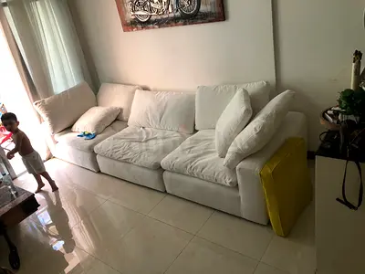 Marina home sofa with feathers