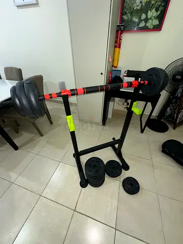 Home Gym Set – Squat Rack + Adjustable Dumbbells + Weights (Complete Set)