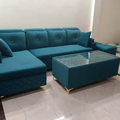 Elegant Teal Sofa Set