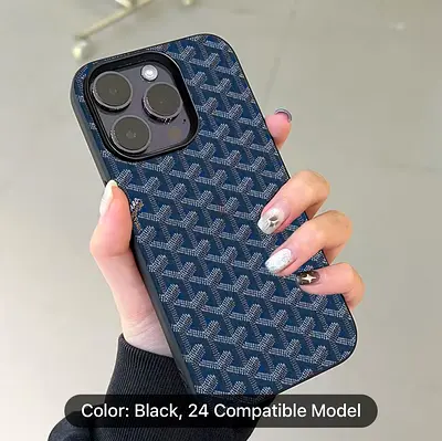 Blue Goyard-style Protective Case