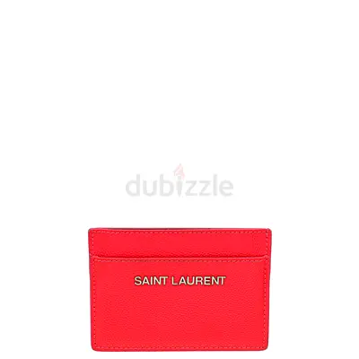 Authentic YSL Neon Red Card Holder