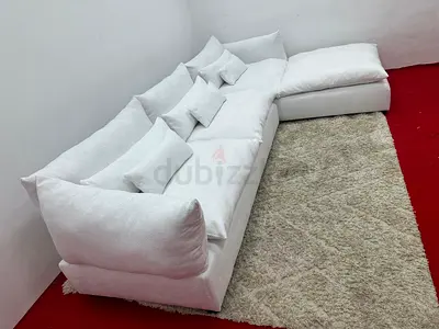 Amazing condition marina home white color lshape sofa