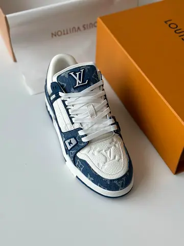 ​Louis Vuitton LV Trainer Sneakers - Blue Monogram Denim